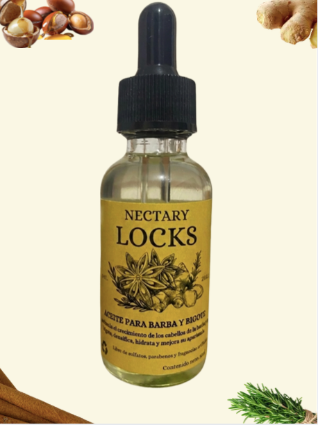 Aceite artesanal crecimiento, hidratación, anti frizz para la barba y el bigote.