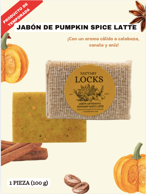 SKINCARE EN BARRA DE PUMPKIN SPICE LATTE (jabón artesanal).